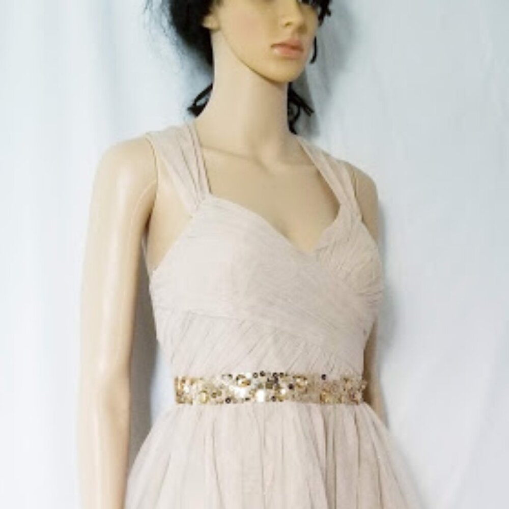 Hailey Logan By Adrianna Papell Women’s Sequined Champagne Color Dress